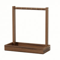 Jewelry Organizer Stand with Tray Untangle Tabletop Jewelry Holder with Hooks for Dresser