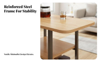 Movable with casters C-Shaped Rolling Stand Multi-Functional Living Room Furniture Space-Saving Design End Table Lower Storage Shelf for Apartment Dwellers, Homeowners, Remote Workers, Small Spaces, Bedroom, Home clearice