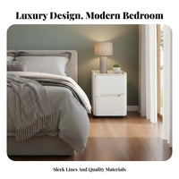 Space-Saving Design Narrow Storage Stand Long-Lasting Construction Slim 2-Drawer Storage Cabinet Easy to Clean Nightstand Versatile Use for Apartment Dwellers, Homeowners, Students, Small Areas, Dorm Room, Entryway, Hallway