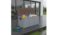 Outdoor Storage Box with Seat Easy Assembly Outdoor Storage Bin with Lid Weather-Resistant Patio Storage Box with Lid for Homeowners, Gardeners, Patio