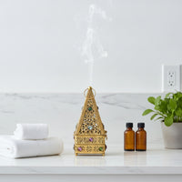 Metal Incense Burner with Scoop Decorative Pyramid Incense Burner Censer Vintage-Style Decor Antique