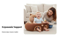 Spinal Support Inflatable Sit-up Training Chair Anti-Tip Design Infant Floor Seat Safety Guardrails Toddler Sofa Skingentle for Infants, Babies, Parents, play sessions, Feeding Time, Travel, Outdoor