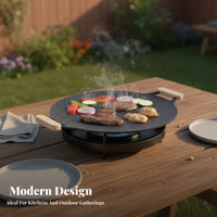 Easy to Clean Maifan Stone Grill Pan Multi-Cooktop Compatible Korean Barbecue Plate Fast & Even Heating for Campers, Outdoor, Camping