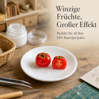 Miniature Simulation Tomato Resin Ornaments for Dollhouse DIY Scenes