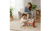 Farmhouse Puzzle Toy Interlocking Wooden Dwelling Puzzle Young Child Game for Young Children