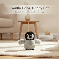 Electric Chirping Bird Cat Toy Interactive Kitten Teaser Wand for Indoor Play