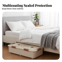 Foldable Underbed Container Stackable Collapsible Clothing container Clear View transparent panel