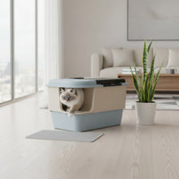 Corridor Cat litter box litter box with Grate Floor Stain Resistant Pet Supply for Indoor