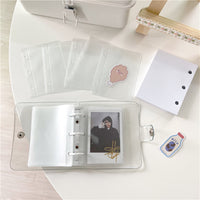 Mini 3-Hole Binder Refill Pages and PVC Storage Sleeves for Planners