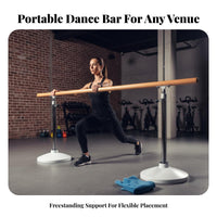 Portable Dance Bar Stable Weighted Base Freestanding Dance Barre Non-Slip Feet Adjustable Height Practice Bar for Children, Dancers, Classroom, Gym