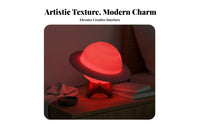 Planetary Night Light Lamp USB Energy-Efficient Planetary Night Light Night Light with Stand Tap Control 3D Printed Celestial Body Light