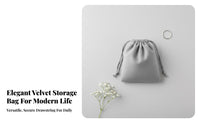 Velvet Drawstring Bag Soft Material Velvet Jewelry Pouch Reusable Jewelry Drawstring Pouch for Party Hosts, Journeyers, Weddings, Parties, Travel