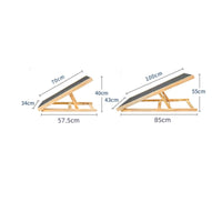 Wooden Dog Ramp Anti-Slip Surface Dog Ramp Sturdy Construction Low Angle Pet Ladder for Indoor