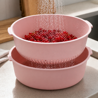 Multi-layer Thickened Draining Basket for Kitchen, Large Capacity Washing Basin, Multifunctional Plastic Strainer