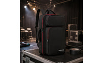 Large Capacity Effects Processor Case Thickened Electronic Drum Bag Multiple Pockets Padded Synth Backpack Dual Carry for Stage, Travel, Rehearsal