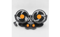 12V Dual Head Car Fan Universal Double Head Car Fan Easy to Install Powerful for Commuters