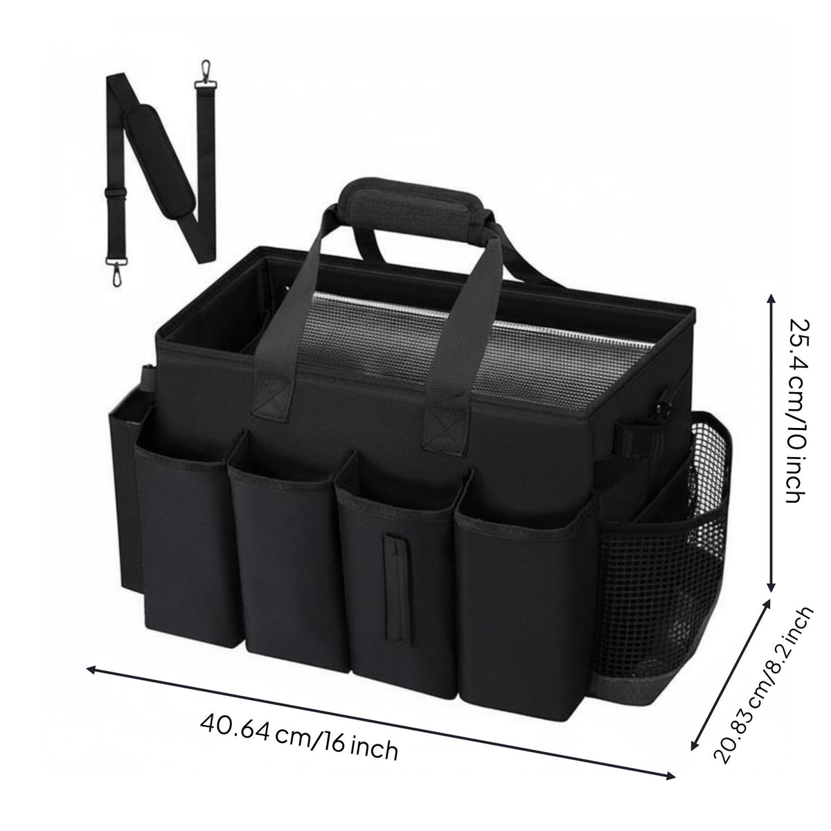 Large Capacity Portable Gardening Tool Bag Multiple Exterior Pockets Housekeeping Tool Bag Heavy Duty for Housekeepers, Gardeners