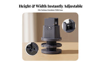 4 Pieces Clamp Style Adjustable Leg Riser Leveling Furniture Leg Riser Rotatable Ribbed