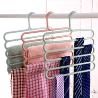 Multi-layer Non-slip Hanger for Trousers, Scarves, and Ties - Space-Saving Wardrobe Organizer