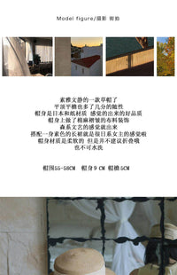 Ander Jurnal草编防晒草帽女秋季轻法式平顶平檐户外出游遮阳礼帽
