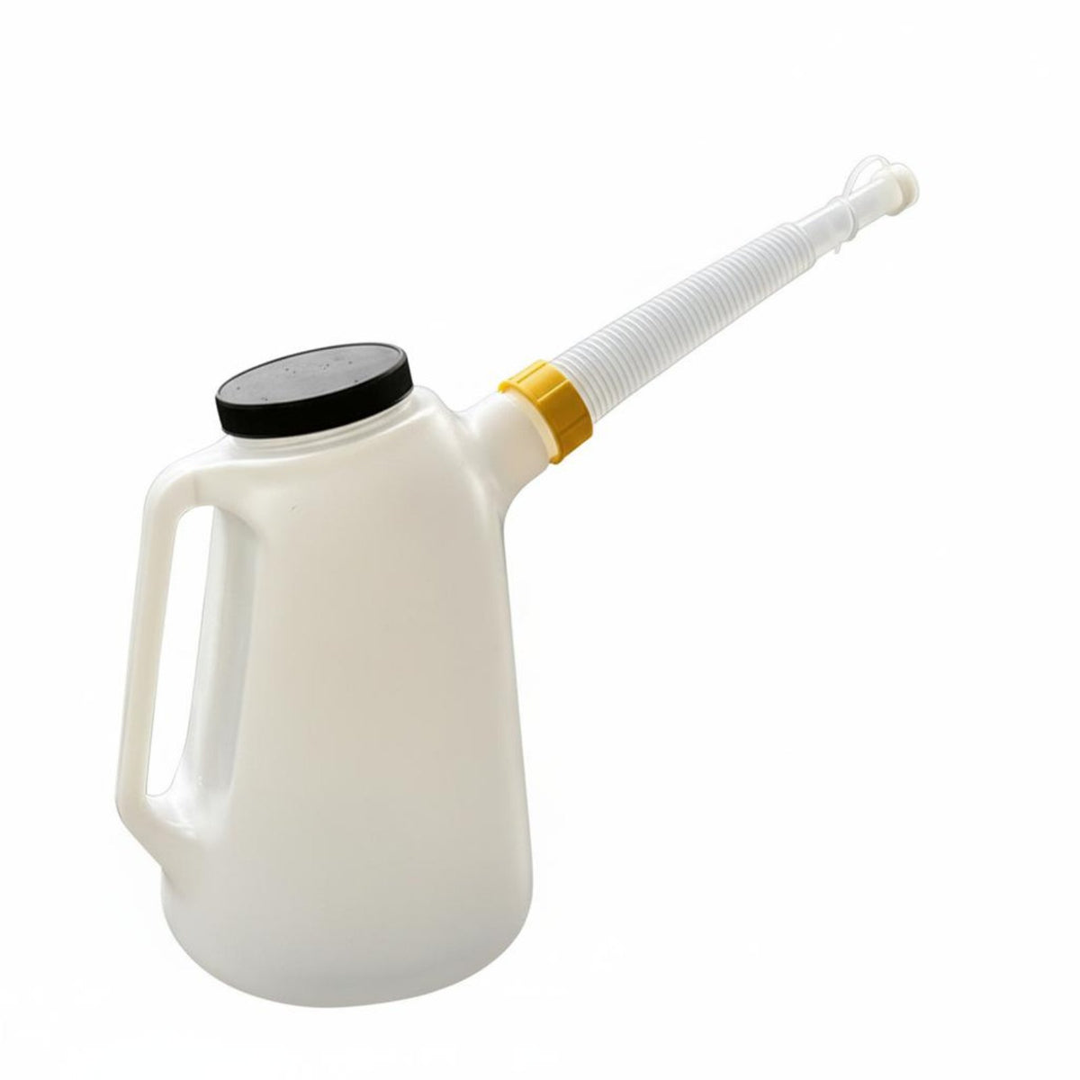 Easy to Read Markings Plastic Oil Can with Flexible Spout Sturdy Plastic Oil Jug with Spout Leakproof Design for Mechanics, DIY Enthusiasts
