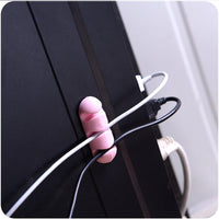 Self-Adhesive Desktop Cable Organizer Clips for Wire Management