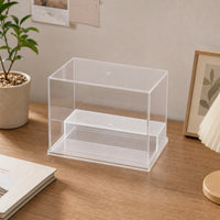 Dustproof Display Box with Steps Stackable Acrylic Display Box High Clarity Showcase Multi-Functional for Shelf, Desk