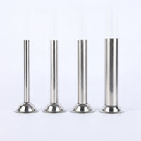 4 Pieces Stainless Steel Sausage Stuffing Tube Metal Sausage Stuffer Tube Polished Hardware Heavy-Duty for Butchers, Home Cooks, Diyers, Meat Processing, Kitchen