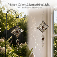 Dream Catcher Mandala Wind Chime DIY Kit with Rotating Butterfly Pendant for Indoor/Outdoor Decor