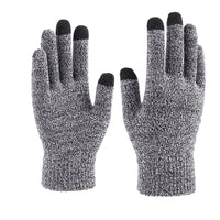 Unisex Winter Knit Touchscreen Gloves with Plush Lining