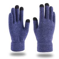 Unisex Winter Knit Touchscreen Gloves with Plush Lining