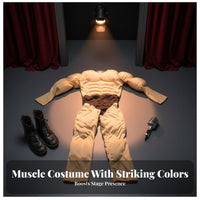 Padded Muscle Shirt Muscular Appearance Fake Costume Top Bulk Appearance Fake Muscle Top for Kids, Adults, Stage Performance, Cosplay, Halloween