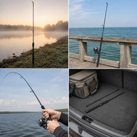 AOSHA Qianjun 2.1m Ultralight Lure Fishing Rod M Power Fiberglass Stream Handle Spinning/Casting Rod