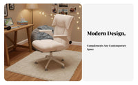 Upholstered Study Chair Contemporary Tub Chair Padded Seat Armrest Upholstered Cushion Wooden Frame Minimalist Style Suitable for Home Office Bedroom Reading Nook Living Room