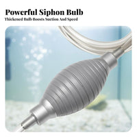 Siphon Vacuum Efficient Water Removal Controlled Drain Speed for Aquariums