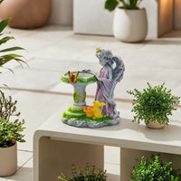 Angel Statue with Basin Waterproof Sun-Powered Garden Statue Light Automatic Sun-Powered Garden Luminaire for Gardeners, Homeowners, Yard, Flower Bed