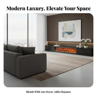 Fireplace TV Stand Realistic Effect Fireplace media devices Center Modern Design Living Room Furniture for Homeowners, Families, Bedroom, Home