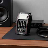 LCD Display Onboard Guitar Equalizer with Tuner Pre-Wired 5-Band Equalizer Pickup System Two Output Connector Onboard Guitar Preamp Tuner Low Battery Indicator for Guitarists, Musicians, Live Performance, Studio Recording