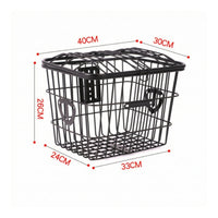Rectangular Wire Bike Basket Reinforced Metal Bike Basket Long-Lasting Easy to Clean for Grocery Runs
