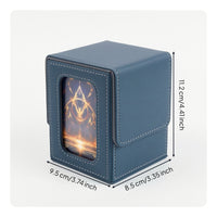 Soft Trading Card Box with Window Compact Card Storage Box with Closure Sturdy Organized for Gamers, Desk Display
