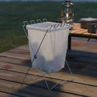 Metal Trash Bag Frame Space Saving Folding Trash Bag Stand Easy to Use