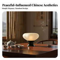 Inspired Chinese Design Table Lantern Soft Warm Radiance Frosted Glass Tealight Shade Gift Boxed for Tea Lovers, Homeowners, Bedroom, Spa