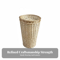 Large Capacity Supermarket Produce Hamper Long-Lasting Display Basket Multipurpose Woven Bin Retro Appearance for Grocery Storage Managers, Farmers Market Vendors, Homeowners, Fruit Shop, Kitchen, Living Room, Party