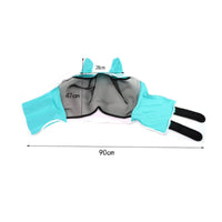 Breathable Mesh Horse Fly Mask Ear Covers Full Face Fly Mask Knit Textile Horse Face Cover Hook-and-Loop