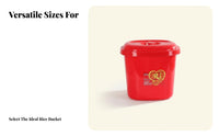 Moisture-Proof Rice Storage Container Festive Design Red Rice Container with Lid Long-Lasting for Newlyweds, New Homeowners, Housewarming