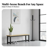 Multi-Functional Low Backless Bench Versatile Use Rectangular Frame Bench Space-Saving Design Changing Stool Stable Structure for Business Owners, Apartment Dwellers, Shopping Mall, Retail Shop, Rest Area, Entryway