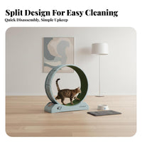quiet Operation feline jogning Wheel paw-protective opening Feline jogning Wheel Stable Base pet Exercise Equipment Sturdy Construction for Apartment Dwellers, Indoors, Home, Living Room, Bedroom