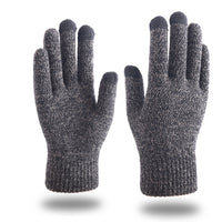 Unisex Winter Knit Touchscreen Gloves with Plush Lining