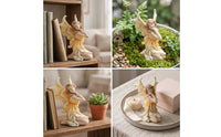 Kneeling Fairy Statue Whimsical Fairy Figurine with Appendages Elegant Ornament for Gardeners, Collectors, Bonsai