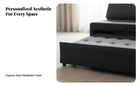 Foldable Single Fold-expandable Sleeper Chair Space-Saving Transformable Chair Bed 2-in-1 Design Transformable Seating Plush Cushioning for Apartment Dwellers, Students, individuals, Small Spaces, Living Room, Bedroom, Playroom